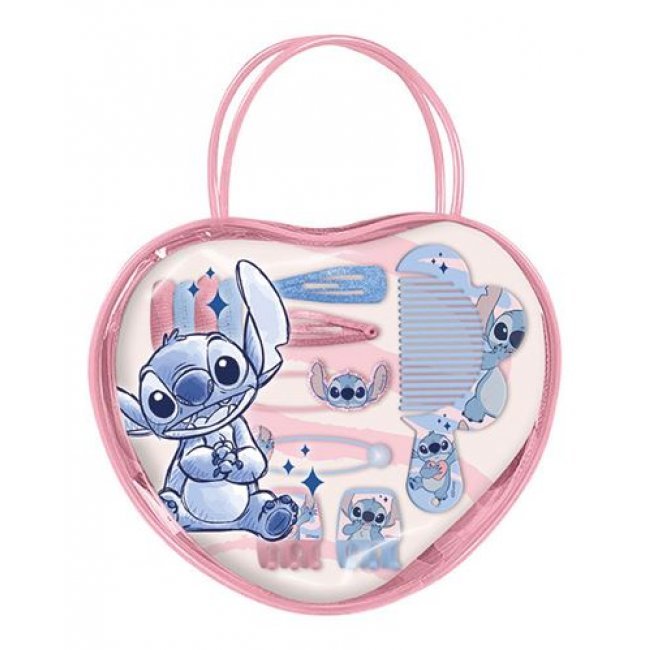 Bolso en forma de corazón con accesorios de pelo Disney Lilo y Stitch