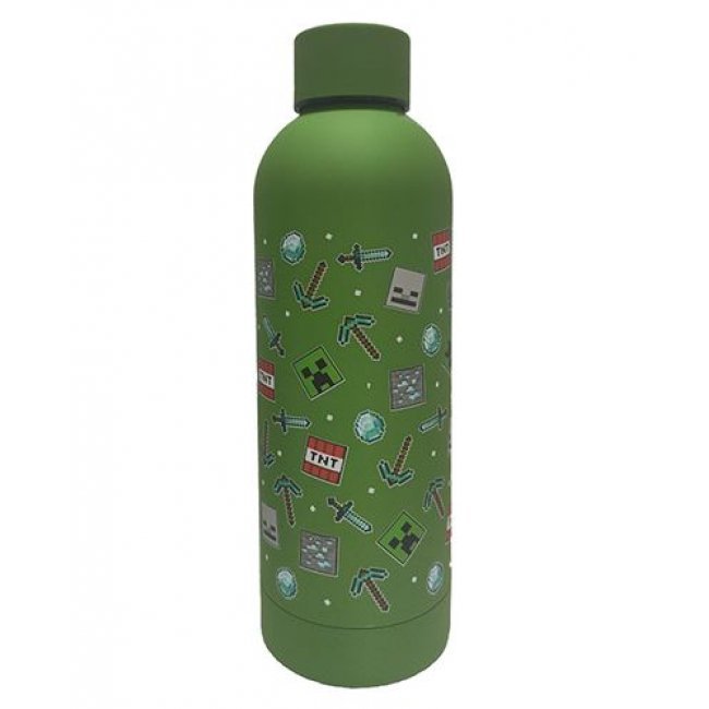 Botella de acero Minecraft Verde 500ml