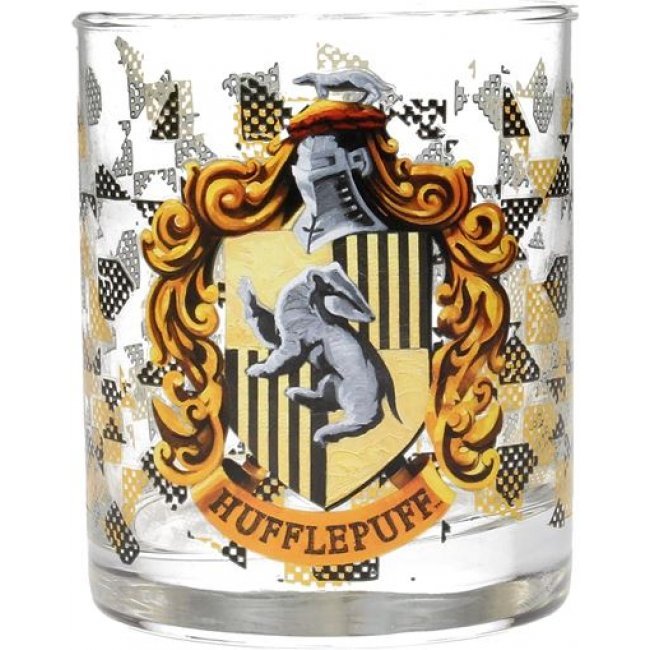 Vaso de cristal Harry Potter Escudo de Hufflepuff 370ml