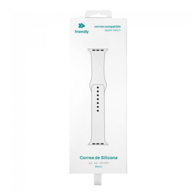 Correa de silicona Friendly Blanco para Apple Watch 42/44/45 mm