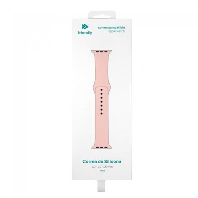 Correa de silicona Friendly Rosa para Apple Watch 42/44/45 mm