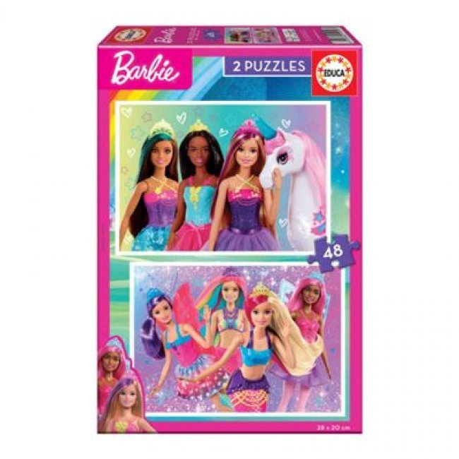2 Puzzles Safta Barbie Girl 48 Piezas