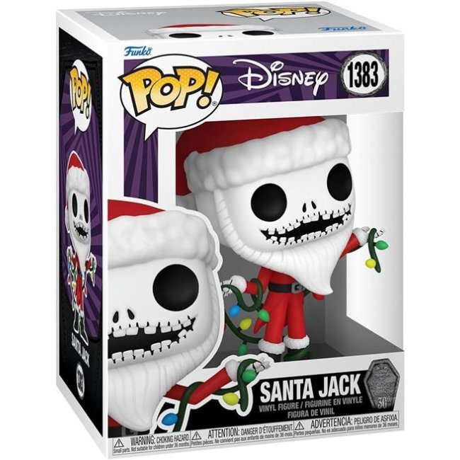 Figura Funko Disney Pesadilla antes de Navidad 30Th Anniversary Santa Jack 10cm