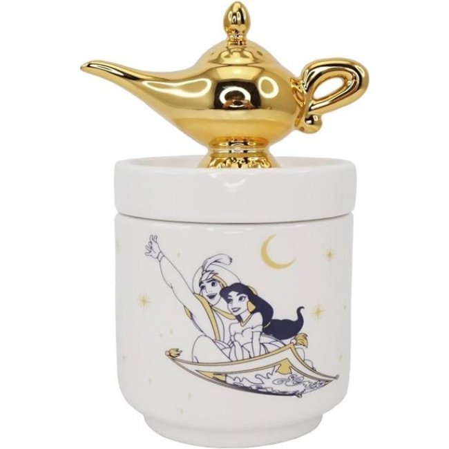 Bote de cerámica con tapa 3D Disney Aladdin Lámpara del genio
