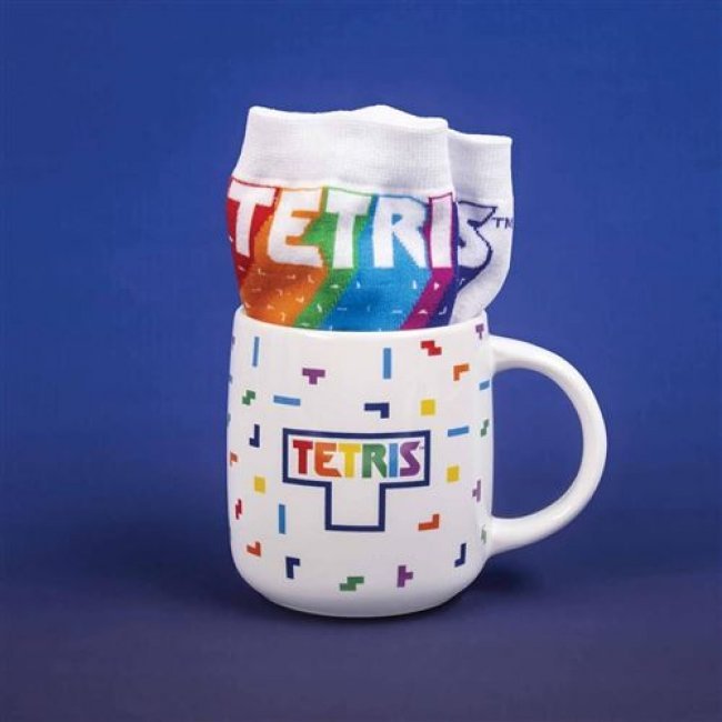 Set de taza y calcetines Tetris
