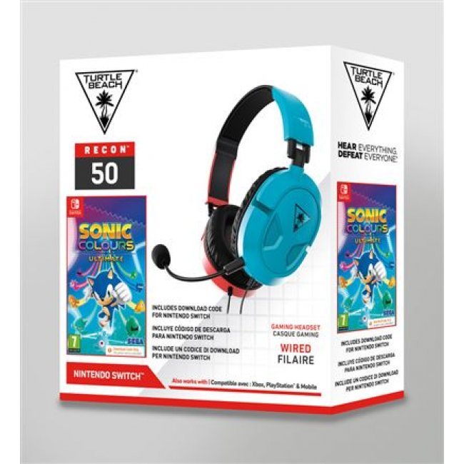 Headset gaming Recon 50 Rojo/Azul + Sonic Colours Pack