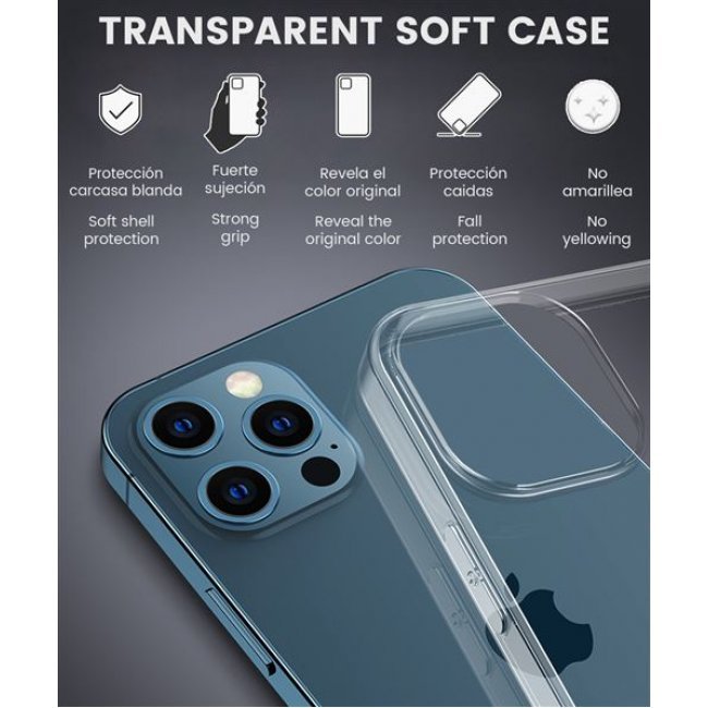 Funda 4-ok Transparente para iPhone 15 Pro