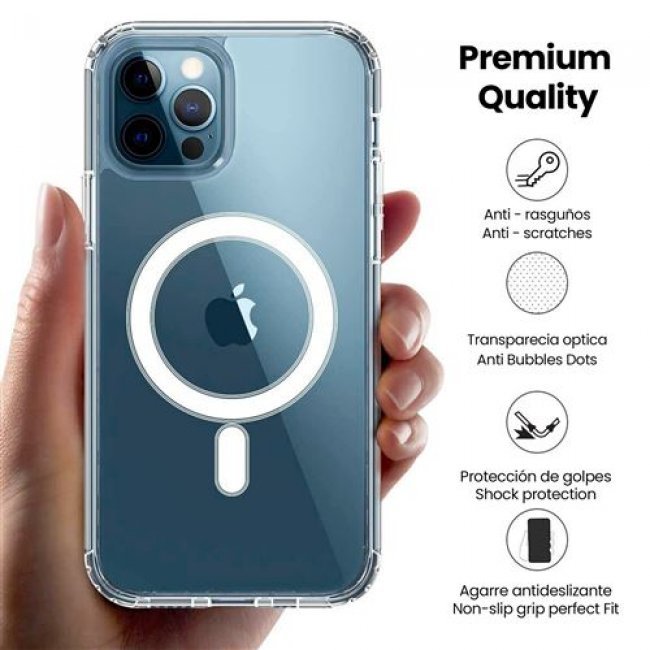 Funda 4-ok MagSafe Transparente para iPhone 15 Pro