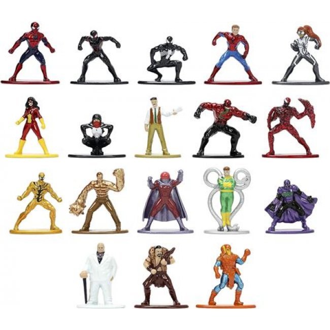 Set 18 Nanofiguras Marvel Spiderman 4cm