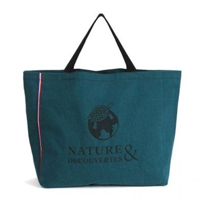 Bolsa de compras reutilizable ecodiseñada Azul oscuro