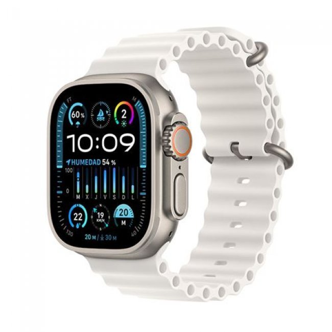 Apple Watch Ultra 2 49mm LTE Caja de Titanio y correa Ocean Blanco