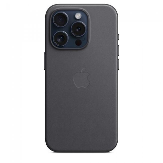 Funda de trenzado fino Apple Negra con MagSafe para iPhone 15 Pro