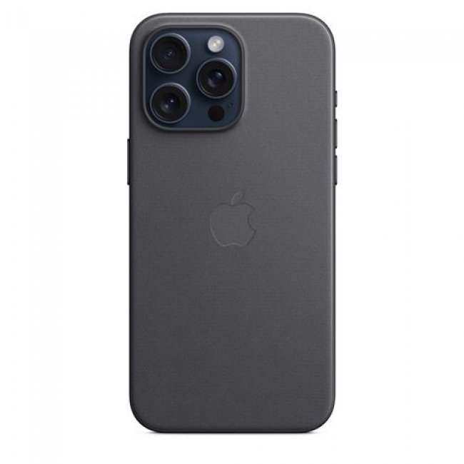 Funda de trenzado fino Apple Negra con MagSafe para iPhone 15 Pro Max