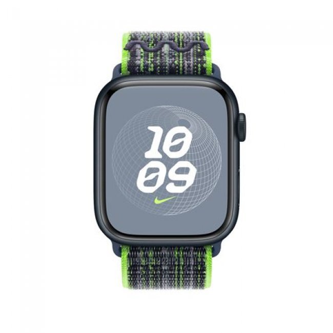 Correa Apple Loop Nike Sport Verde brillante/Azul para Apple Watch 45mm