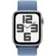 Apple Watch SE 44mm LTE Caja de aluminio Plata y correa Loop deportiva Azul invierno