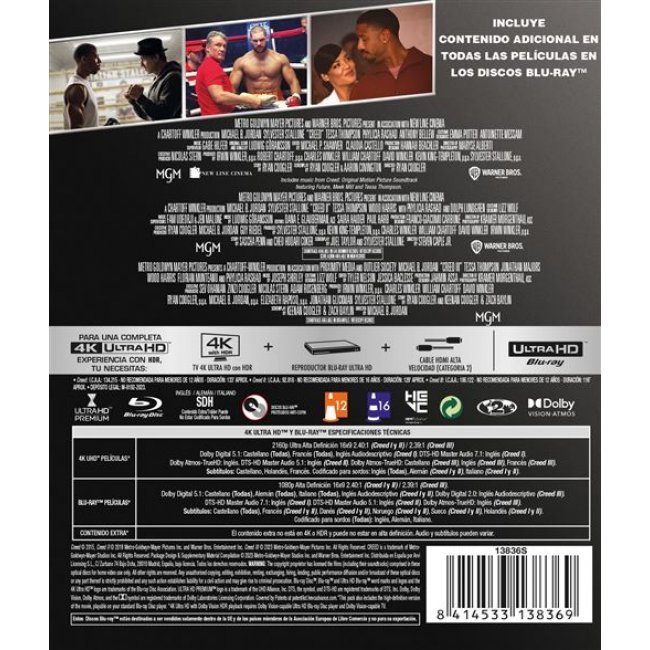 Creed Pack 1-3 - UHD + Blu-ray