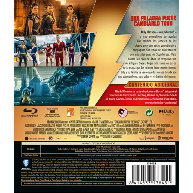 ¡Shazam! La furia de los dioses - Blu-ray