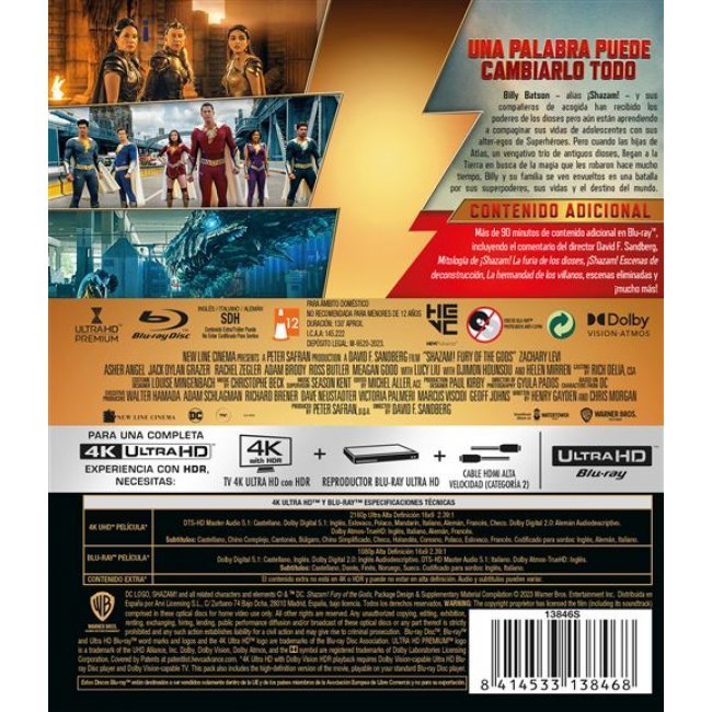 ¡Shazam! La furia de los dioses - UHD + Blu-ray