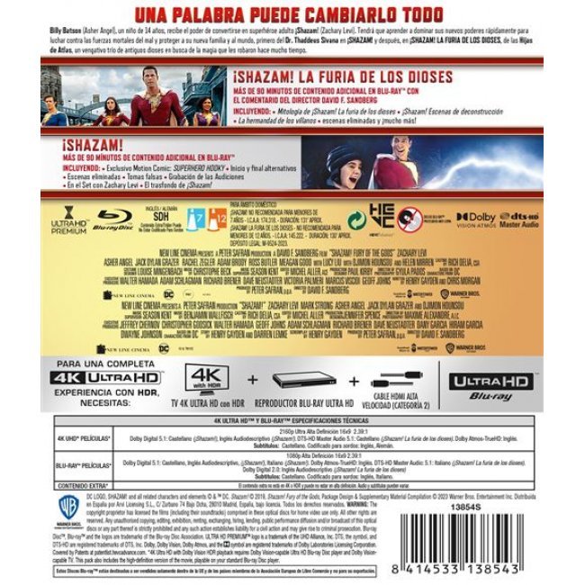 ¡Shazam! Pack 1-2 - UHD + Blu-ray