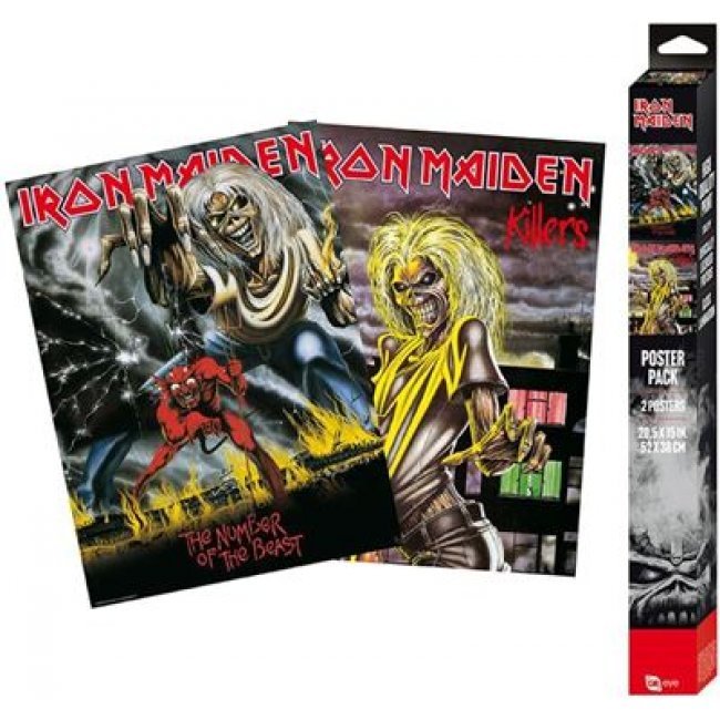 Set de 2 póster Iron Maiden The number of the Beast + Killers