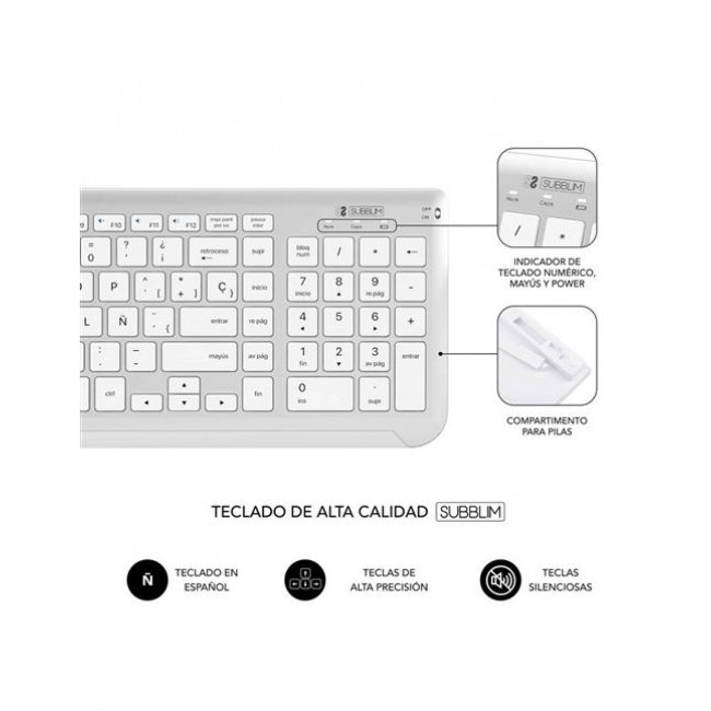 Combo teclado + ratón inalámbricos Subblim Prestige
