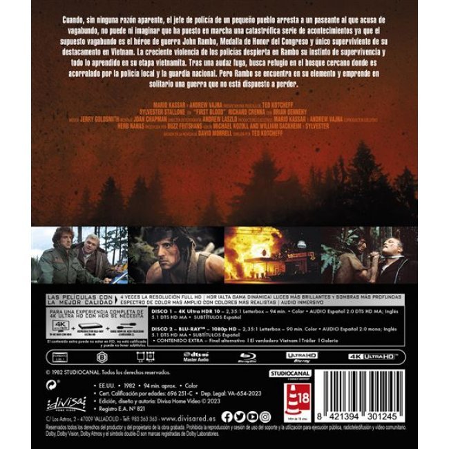 Rambo: Acorralado - UHD + Blu-ray