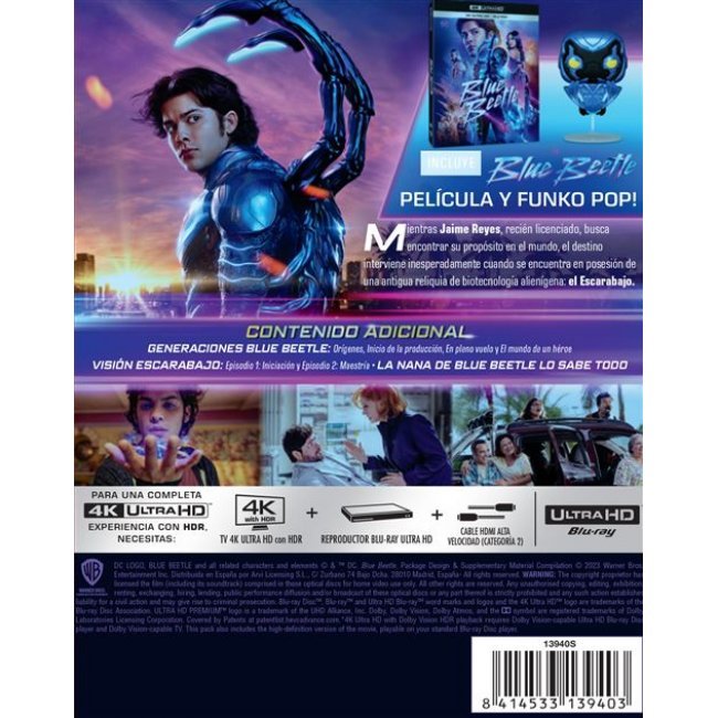 Blue Beetle Ed. especial Funko - UHD + Blu-ray