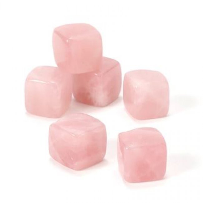 6 cubos de hielo de cuarzo rosa Nature et decouvertes