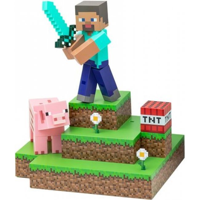 Lámpara Minecraft Diorama Steve