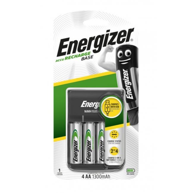 Kit Energizer Cargador USB + 4 Pilas AA LR06
