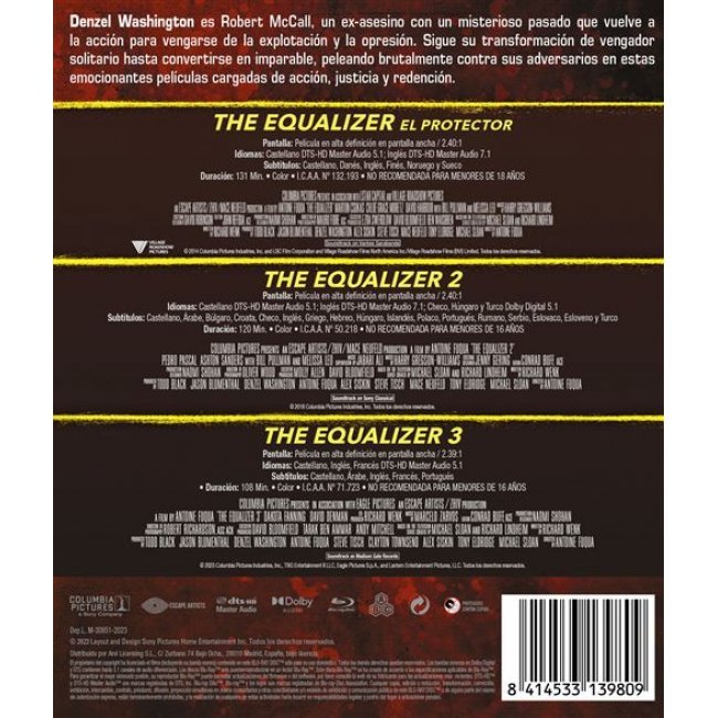 The Equalizer 1-3 - Blu-ray