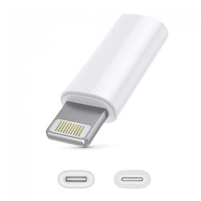 Icoveri Adaptador USB-C a Lightning para Apple Series blanco
