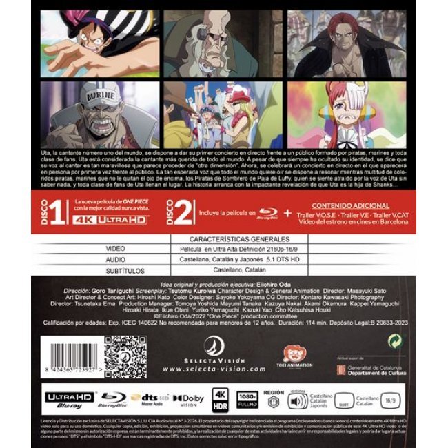 One Piece Film Red UHD + Bluray
