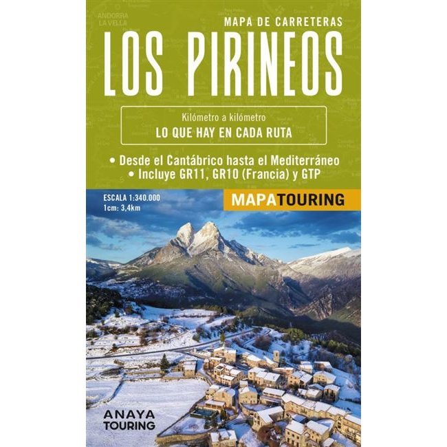 Mapa de Los Pirineos 1:340.000 - (desplegable)