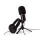 Zoom ZUM-2PMP Kit Podcast USB con Micrófono USB, Cable, Auriculares y Trípode
