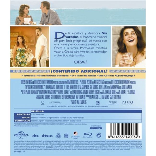 Mi gran boda griega 3 - Blu-ray