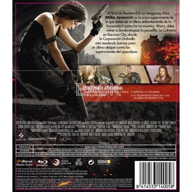 Resident Evil 6: El capitulo final - Blu-ray