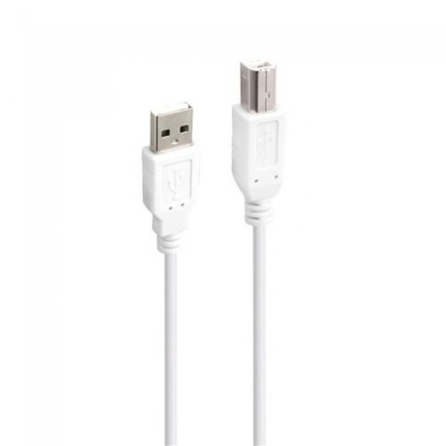 Accsup Cable de Impresora USB-A a USB-B 2.0 1,8m Blanco