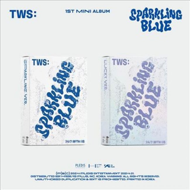 TWS 1st Mini Album 'Sparkling Blue' (Sparkling Ver.) + Libro de fotos + Pegatinas + Tarjeta con foto