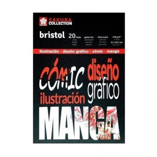 Bloc Sakura Collection Ilustración Manga A4 Papel Bristol 20H