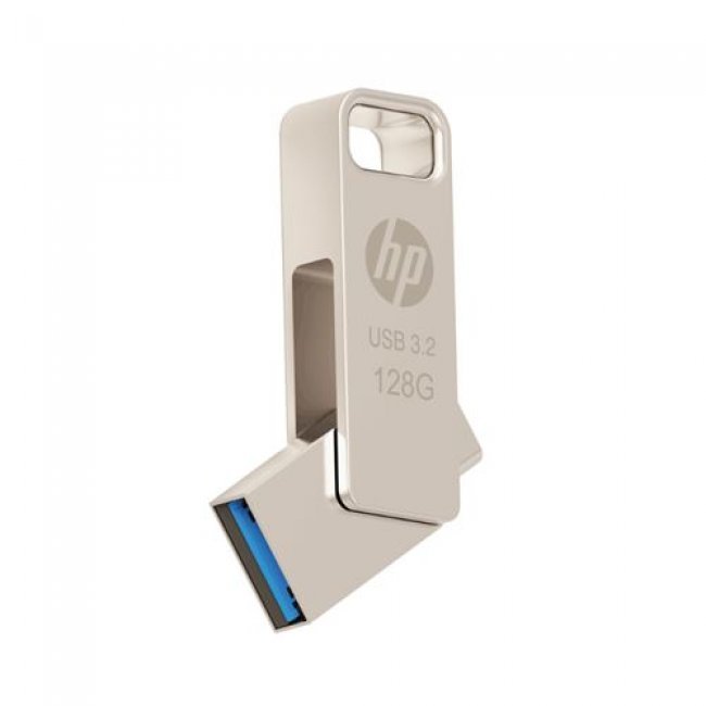 Memoria dual USB 3.2 HP OTG Tipo C y A 128GB metal