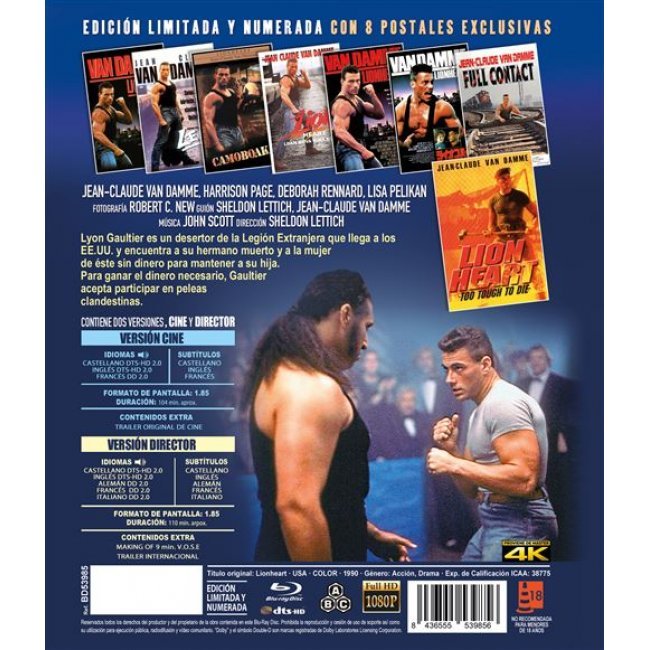 Lionheart: El Luchador - Steelbook Blu-ray + 8 postales