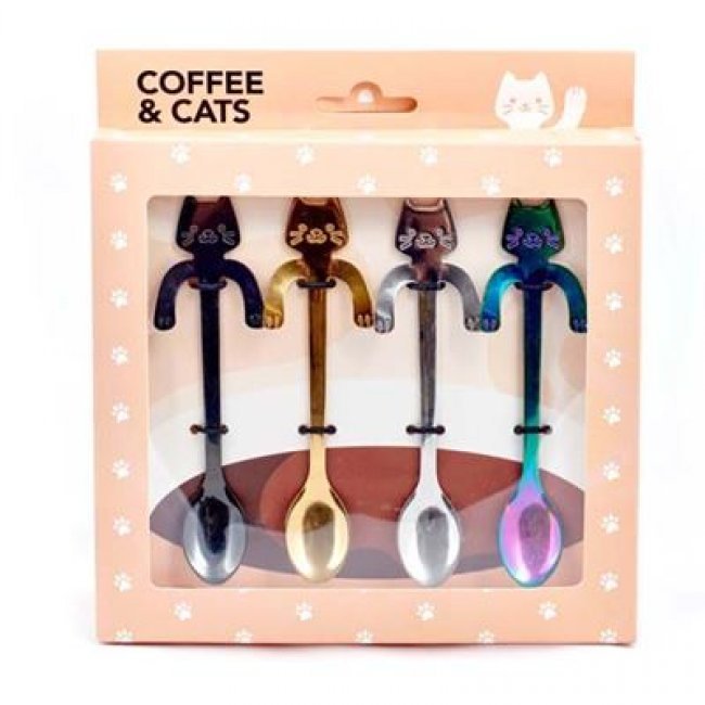 Cucharas de café con forma de gatitos
