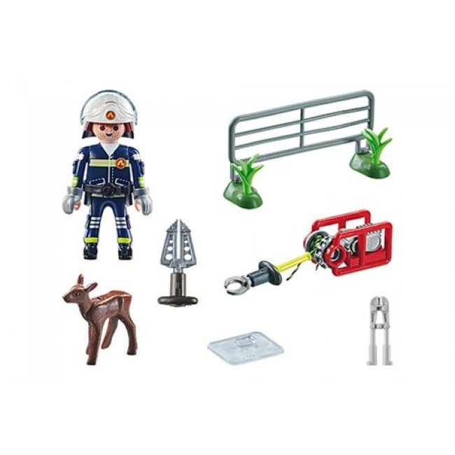 Playmobil 71467 Action Heroes Misión bomberos: rescate de animal