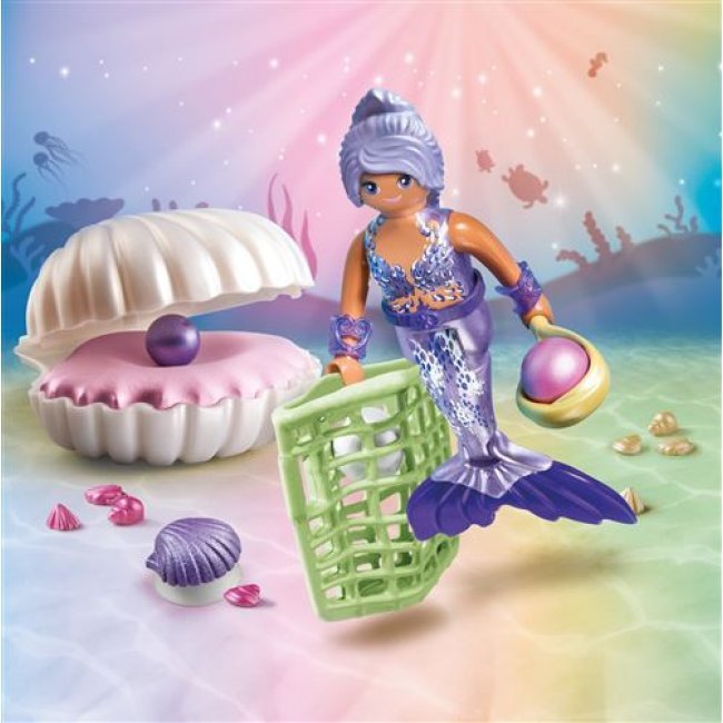 Playmobil 71502 Princess Magic Sirena con concha y perla