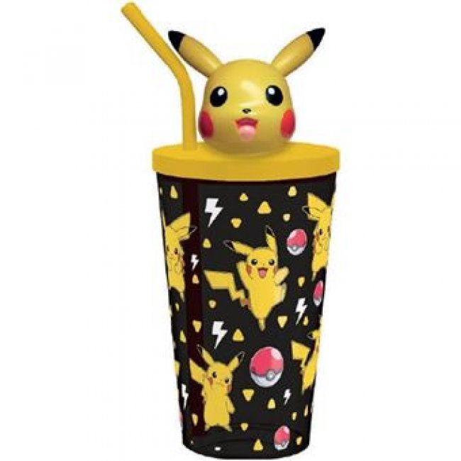 Vaso 3D Pokémon Pikachu con topper