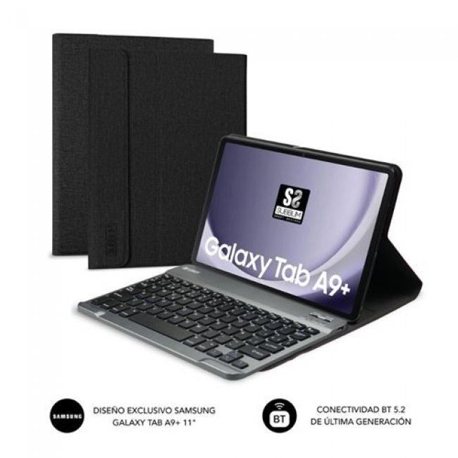 Funda con teclado Bluetooth Subblim Keytab Pro Negra para Samsung Galaxy Tab A9+ 11