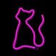 Forever Neon Led Light Cat Pink