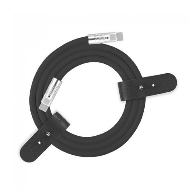 Cable de silicona Icoveri 60W USB-C a USB-C 1,5m Negro