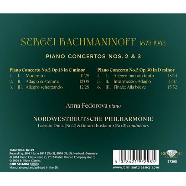 Rachmaninoff: Piano Concerto Nos. 2 & 3